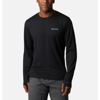 Columbia Tech Trail Long Sleeve Crew II, Sudaderas Negros Para Hombre | 239160-ATQ